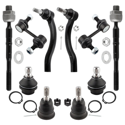 BOXI (Set of 10) Front Ball Joints Tie Rods Sway Bar Links Fit for Infiniti QX56 2004-2010