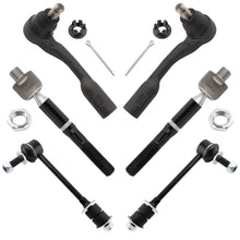 BOXI (Set of 6) Front Suspension Kit Inner Outer Tie Rods Sway Bar Links Fit for Toyota Sequoia