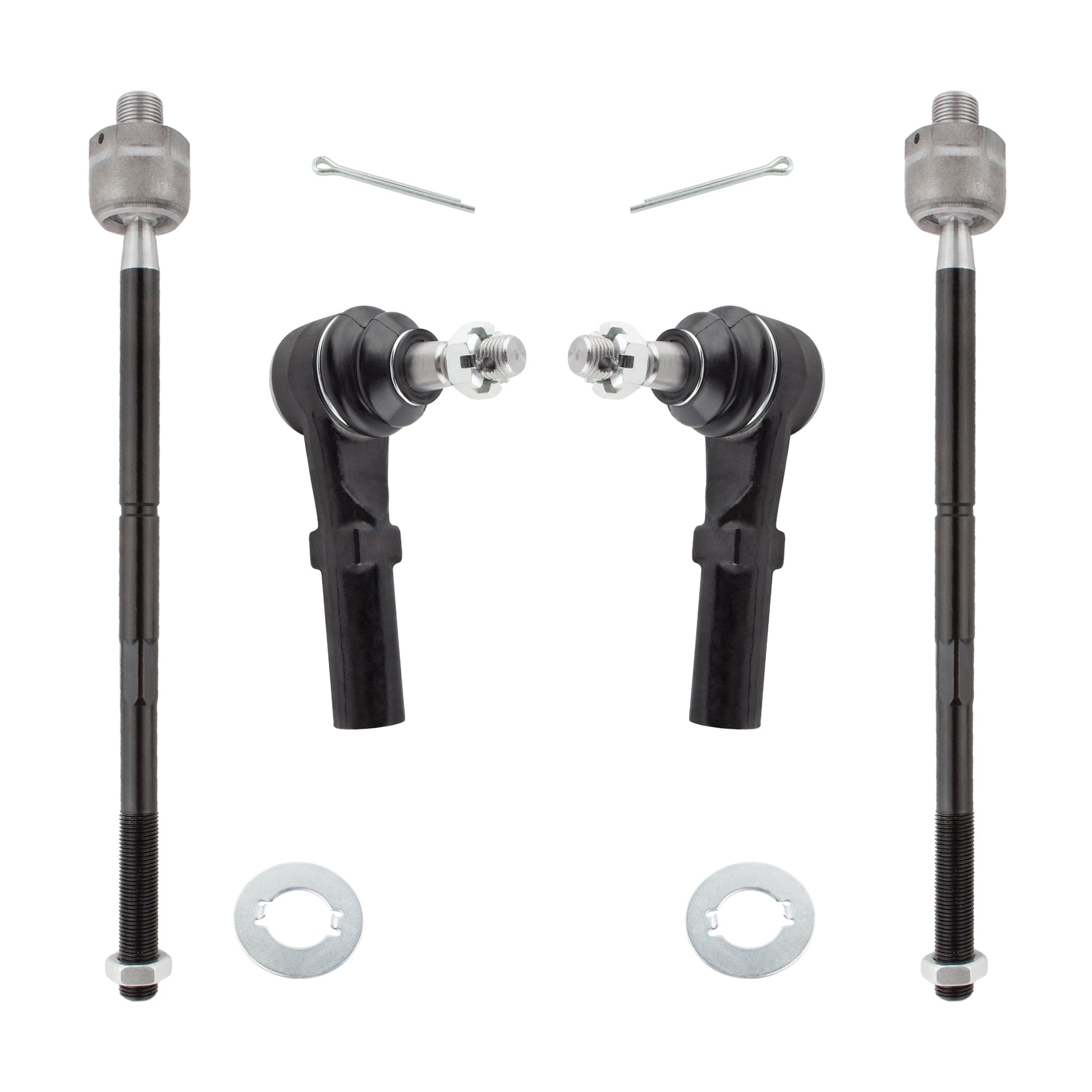 BOXI (Set of 4) Front Inner Outer Tie Rod End Links Fit for Chrysler 300 2005-2010