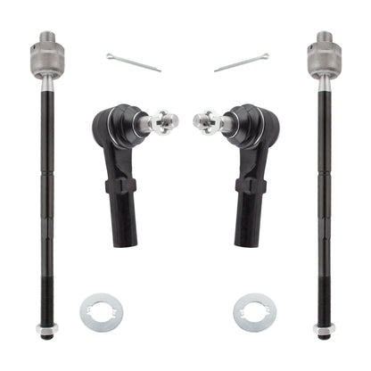 BOXI (Set of 4) Front Inner Outer Tie Rod End Links Fit for Chrysler 300 2005-2010