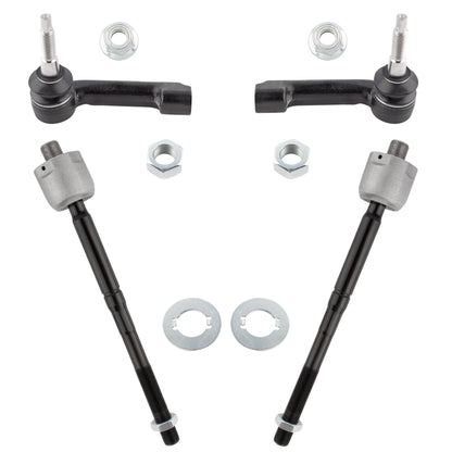 BOXI (Set of 4) Front Inner and Outer Tie Rod End Links Fit for Ford Expedition 2007-2016