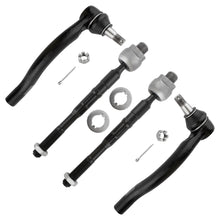 BOXI (Set of 4) Front Inner & Outer Tie Rods Fits for Infiniti QX56 2004-2013