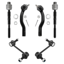 BOXI (Set of 6) Front Sway Bar Links + Inner and Outer Tie Rod Ends Kit Fit for Ford Edge 2007-2014