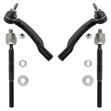 BOXI (Set of 4) Front Inner & Outer Tie Rod End Links Fit for Toyota Sienna 2004 2005 2006 2007