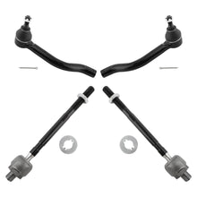BOXI (Set of 4) Driver and Passenger Side Front Inner and Outer Tie Rod End Links Fit for Nissan