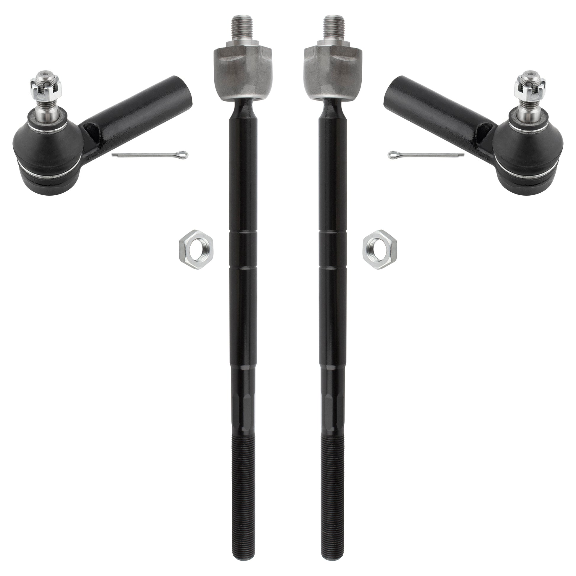 BOXI (Set of 4) Front Inner & Outer Tie Rod Ends Fit for Ford Escape 2001-2007