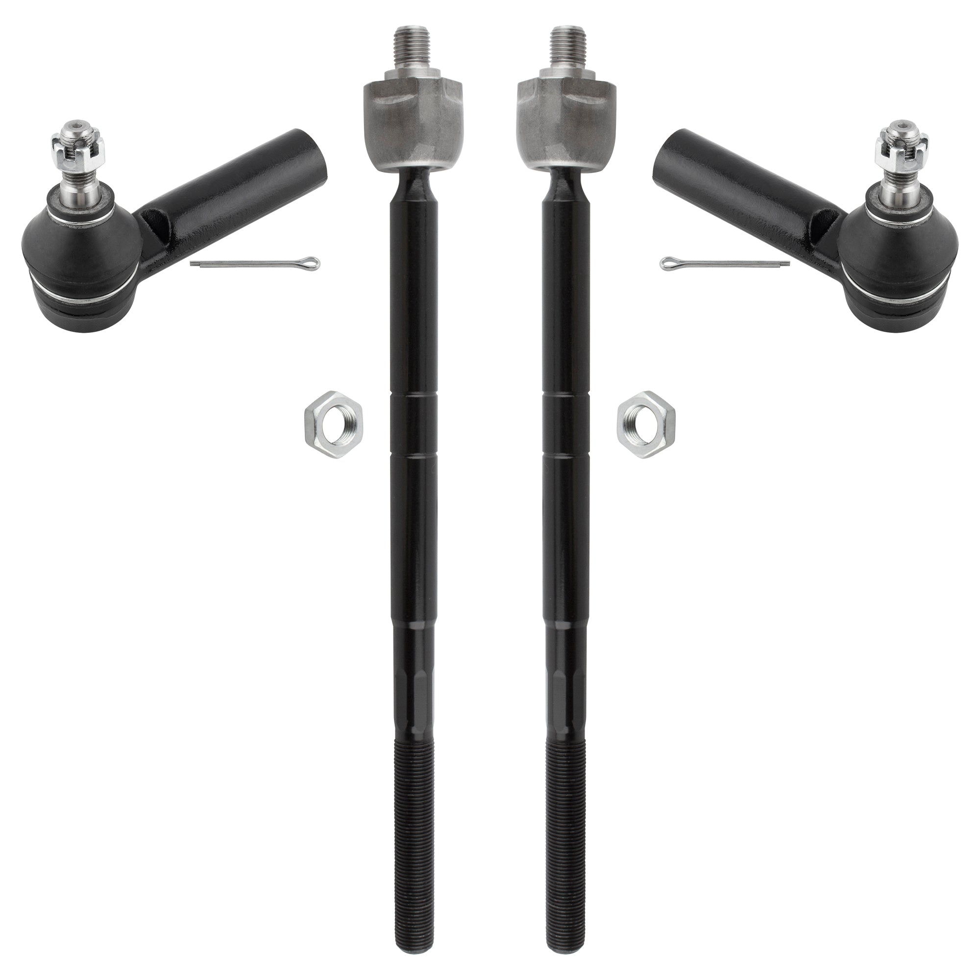 BOXI (Set of 4) Front Inner & Outer Tie Rod Ends Fit for Ford Escape 2001-2007