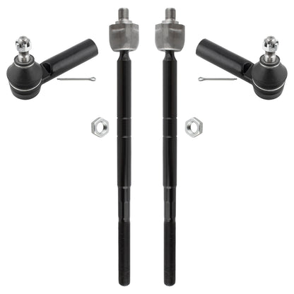 BOXI (Set of 4) Front Inner & Outer Tie Rod Ends Fit for Ford Escape 2001-2007