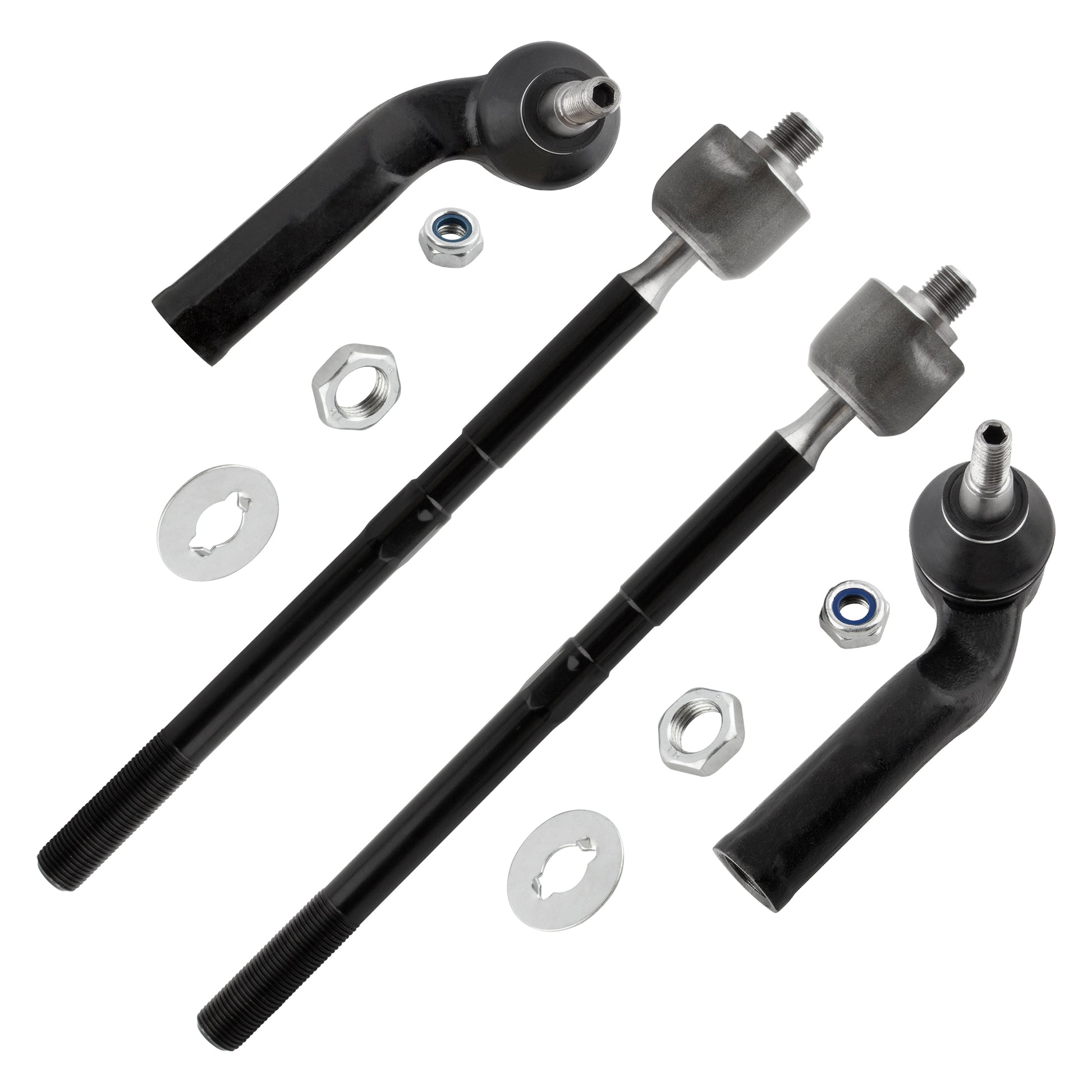 BOXI (Set of 4) Front Inner & Outer Tie Rods Kit Fit for Ford C-Max Escape Focus Transit Connect