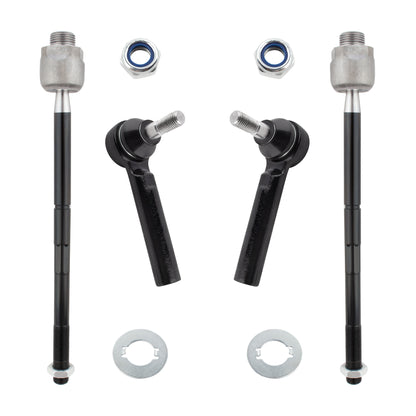 BOXI (Set of 4) Front Inner Outer Tie Rod Ends Fit for Cadillac Escalade ESV EXT 2007-2014