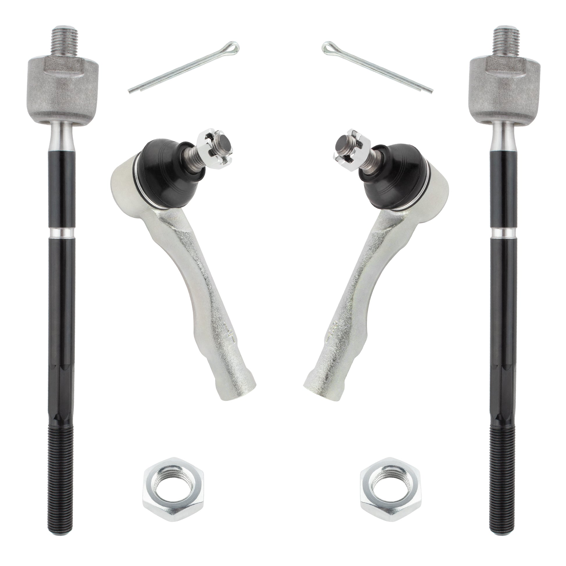 BOXI (Set of 4) Front Inner & Outer Tie Rods Fit for Lexus IS300 2001 2002 2003 2004 2005