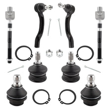 BOXI 8pcs Front Inner & Outer Tie Rods + Upper & Lower Ball Joints for Nissan Frontier 2005-2019