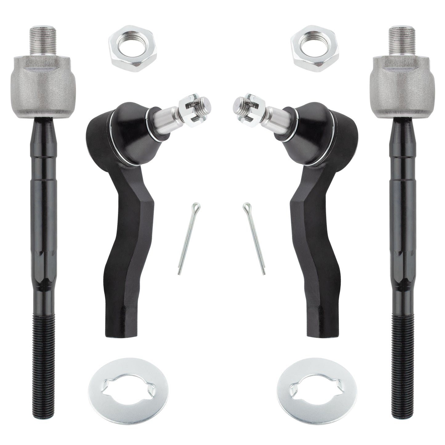 BOXI 4pcs Front Inner & Outer Tie Rod Ends for Infiniti G35 2003 2004 2005 2006 2007
