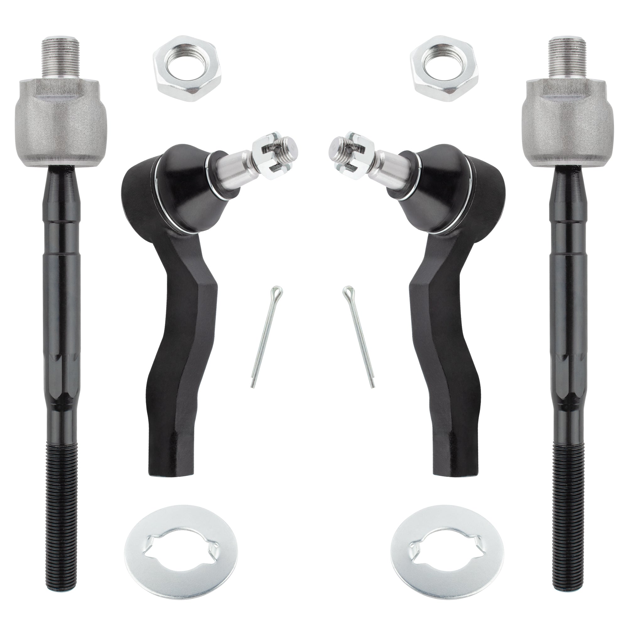 BOXI 4pcs Front Inner & Outer Tie Rod Ends for Infiniti G35 2003 2004 2005 2006 2007