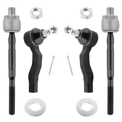 BOXI 4pcs Front Inner & Outer Tie Rod Ends for Infiniti G35 2003 2004 2005 2006 2007