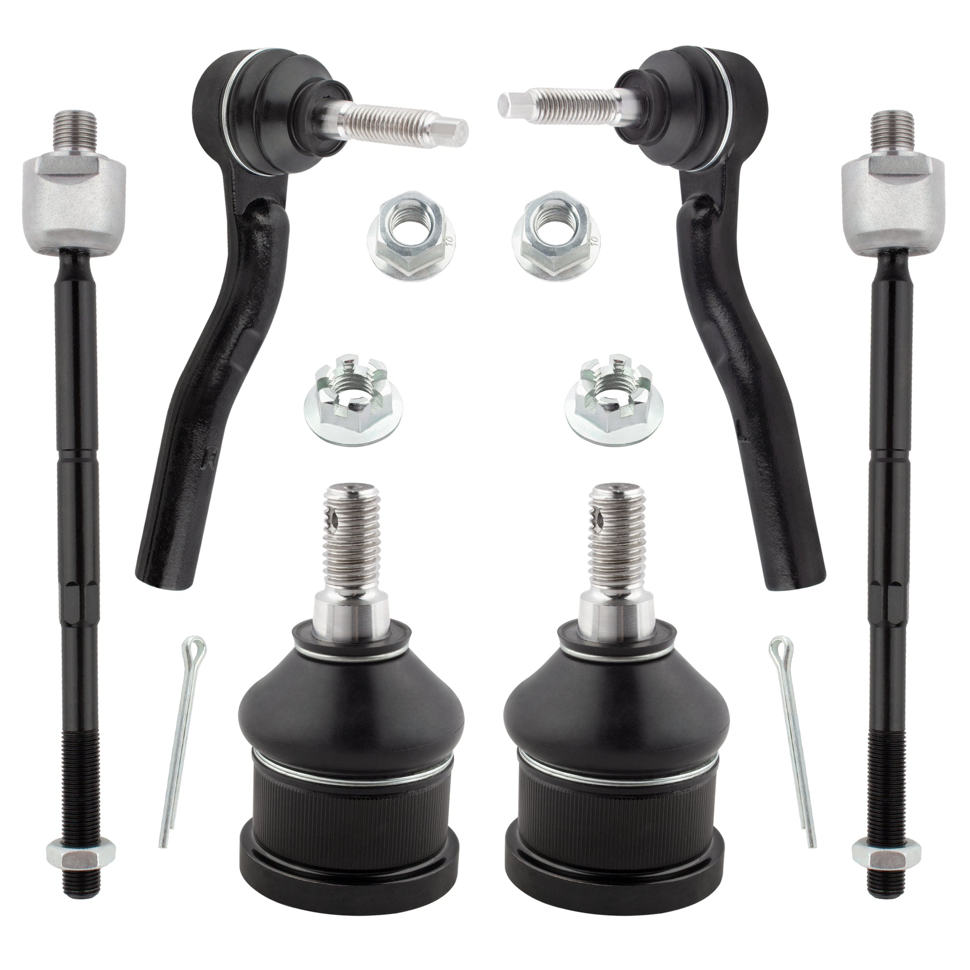BOXI 6pcs Front Ball Joints Tie Rods for Cadillac CTS 2003 2004 2005 2006 2007 All Models