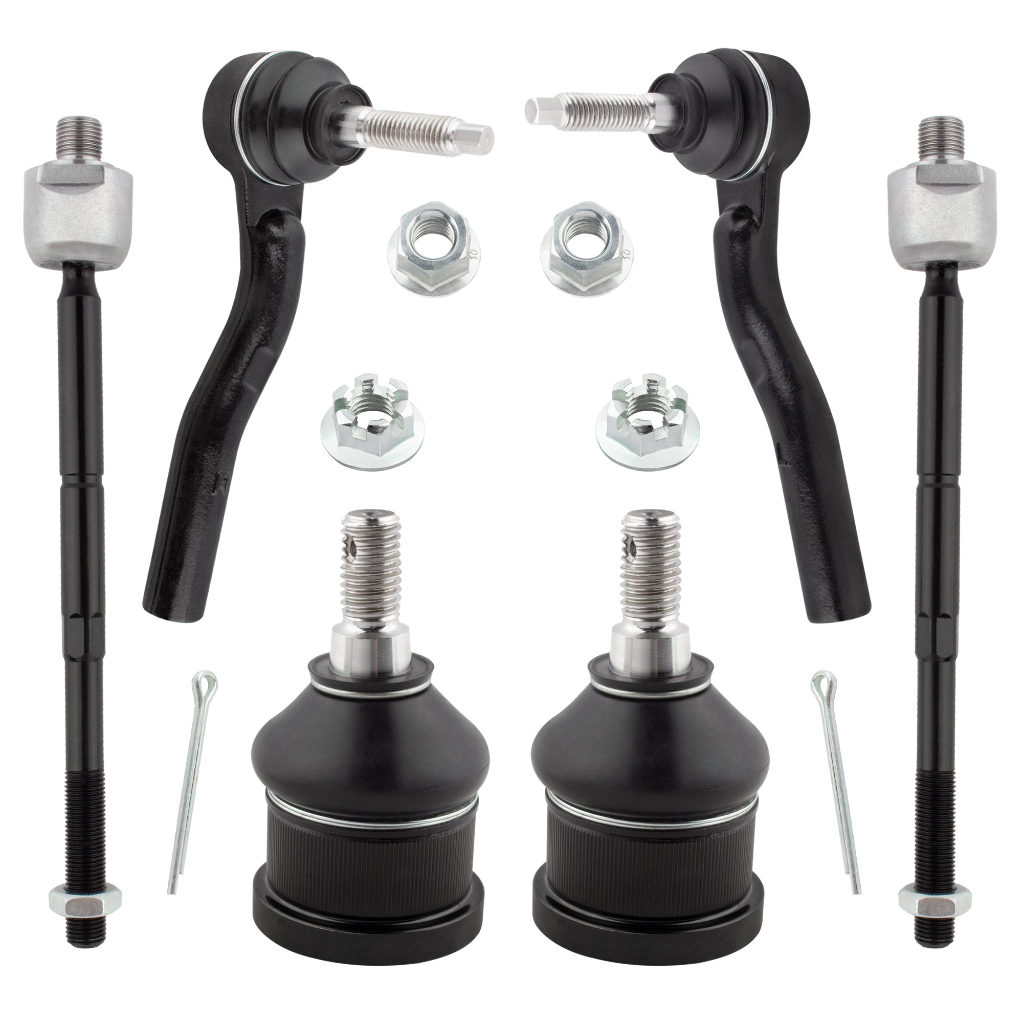 BOXI 6pcs Front Ball Joints Tie Rods for Cadillac CTS 2003 2004 2005 2006 2007 All Models