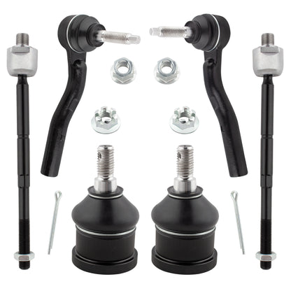 BOXI 6pcs Front Ball Joints Tie Rods for Cadillac CTS 2003 2004 2005 2006 2007 All Models