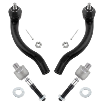 BOXI 4pcs Front Inner & Outer Tie Rods for Honda Accord 2003 2004 2005 2006 2007