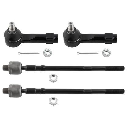 BOXI 4pcs Front Inner and Outer Tie Rods for Nissan Altima 2002 2003 2004 2005 2006
