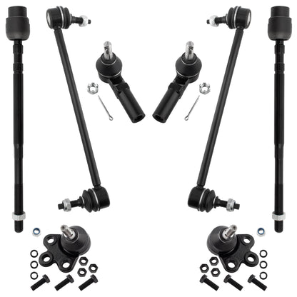 BOXI 8pcs Front Sway Bars Lower Ball Joints Inner Outer Tie Rod Ends for Cadillac DeVille 1997 1998