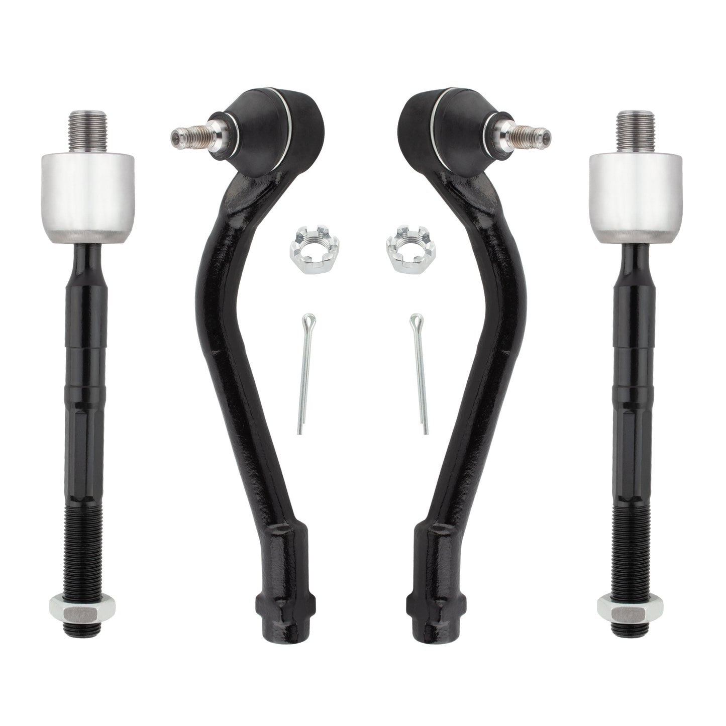 BOXI 4pcs Front Inner & Outer Tie Rod End for Hyundai Azera 2012-2017