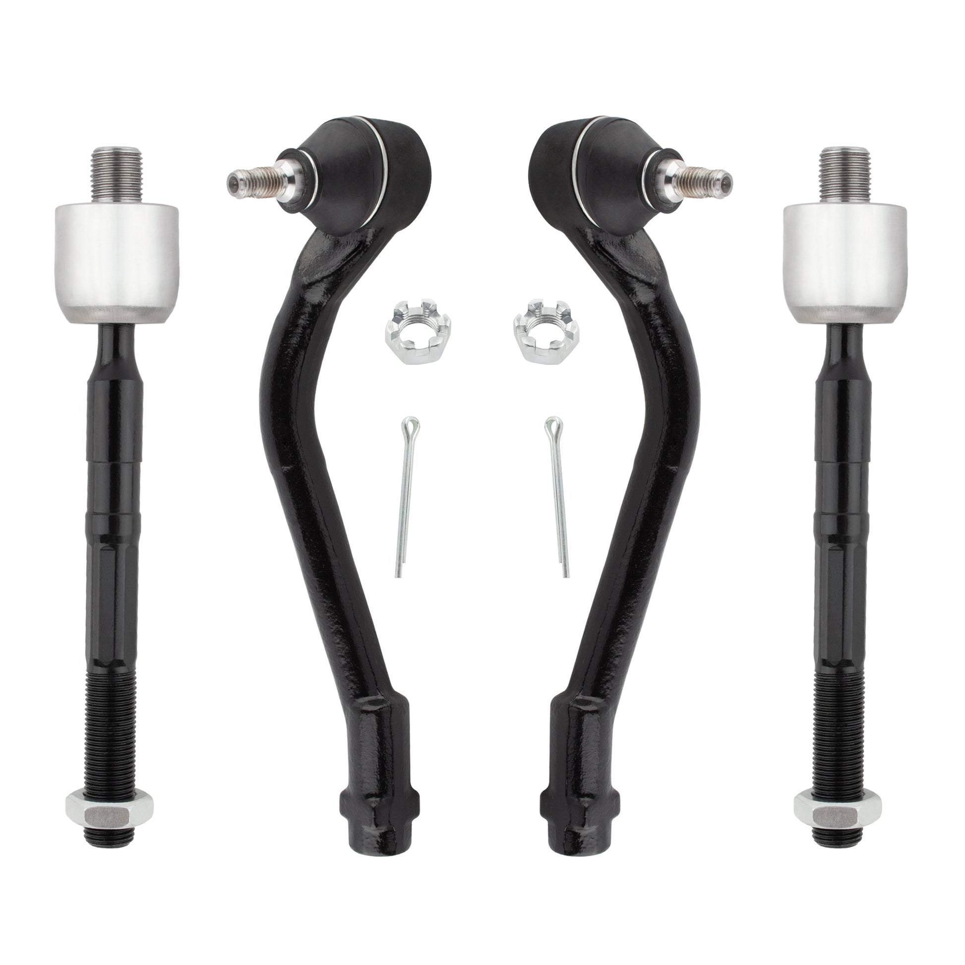 BOXI 4pcs Front Inner & Outer Tie Rod End for Hyundai Azera 2012-2017