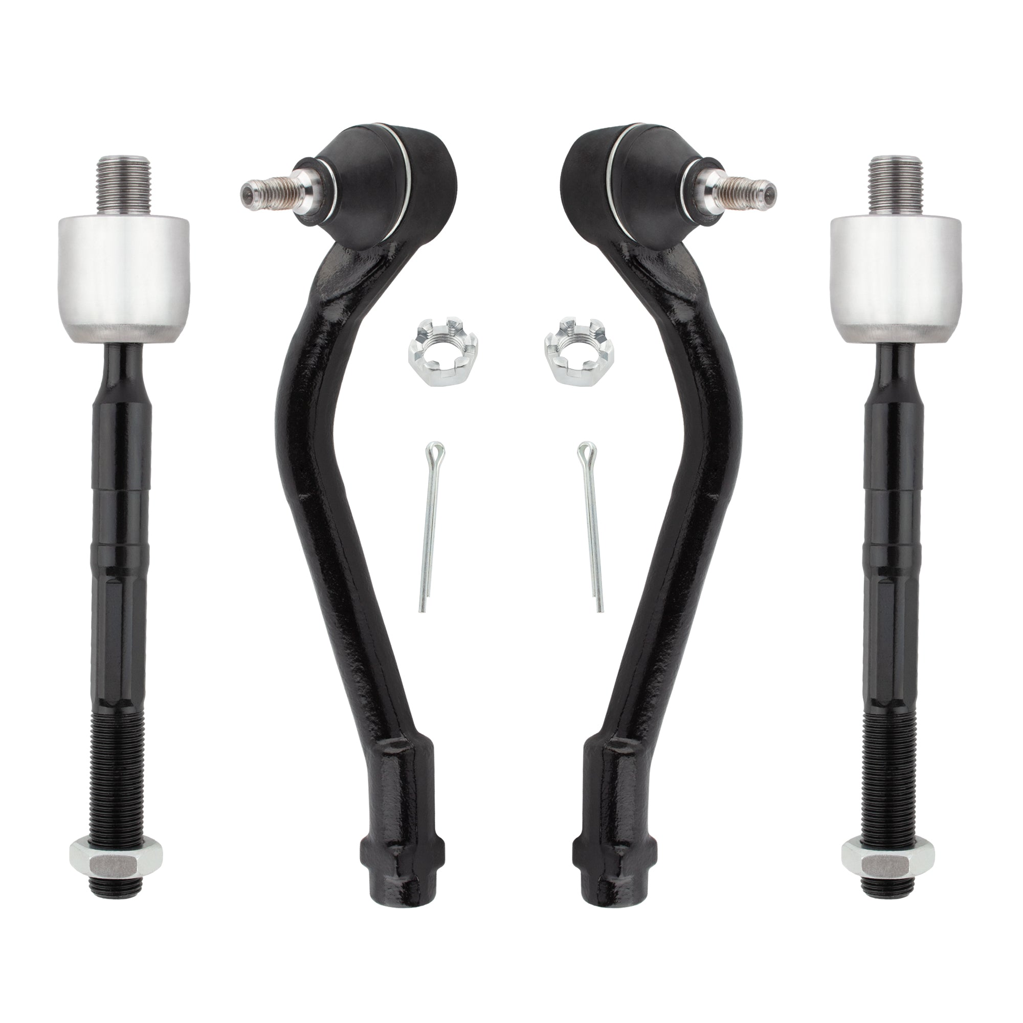 BOXI 4pcs Front Inner & Outer Tie Rod End for Hyundai Azera 2012-2017