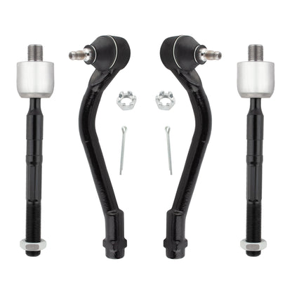 BOXI 4pcs Front Inner & Outer Tie Rod End for Hyundai Azera 2012-2017