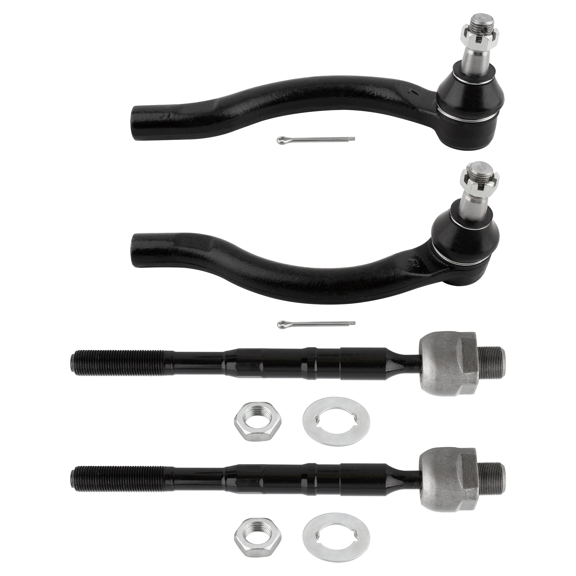 BOXI 4pcs Front Inner and Outer Tie Rods for Infiniti QX56 2004-2013