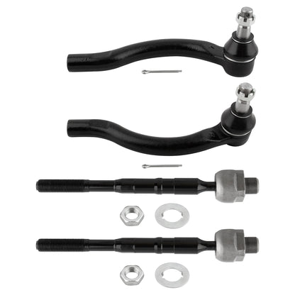 BOXI 4pcs Front Inner and Outer Tie Rods for Infiniti QX56 2004-2013