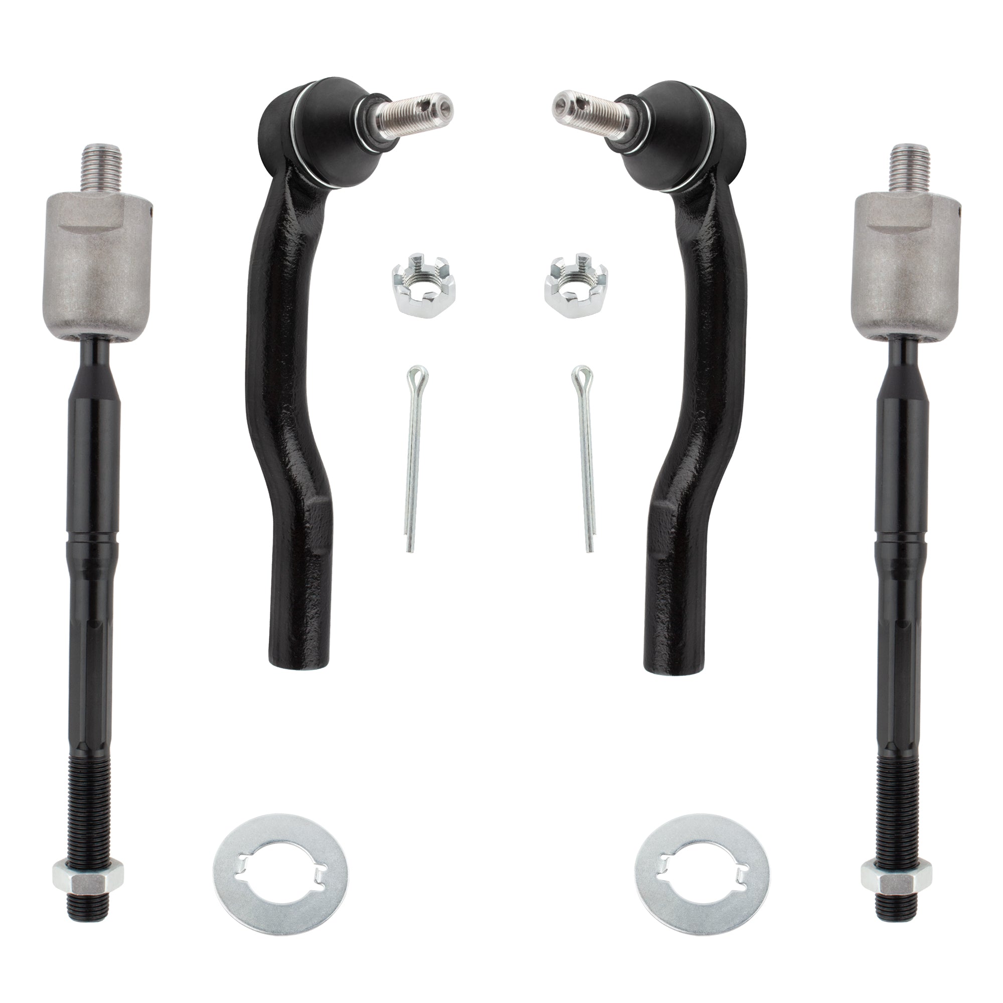BOXI 4pcs Front Inner and Outer Tie Rod End Links for Lexus ES300 2002-2003