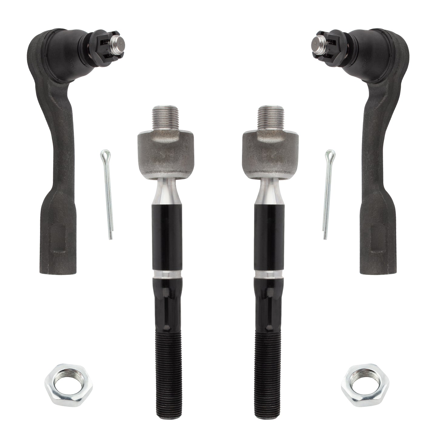 BOXI 4pcs Front Inner Outer Tie Rod Ends for Toyota Sequoia 2003 2004 2005 2006 2007