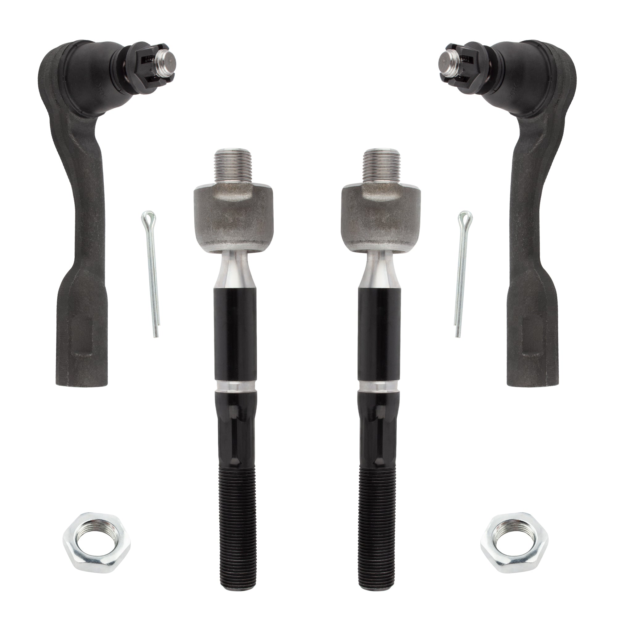 BOXI 4pcs Front Inner Outer Tie Rod Ends for Toyota Sequoia 2003 2004 2005 2006 2007