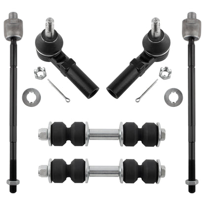 BOXI 6pcs Front Inner & Outer Tie Rods Sway Bars for Buick LeSabre Lucerne Park Avenue Riviera