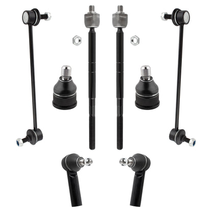BOXI 8pcs Front Lower Ball Joints Sway Bars + Inner & Outer Tie Rods for Ford Escape 2001 2002 2003