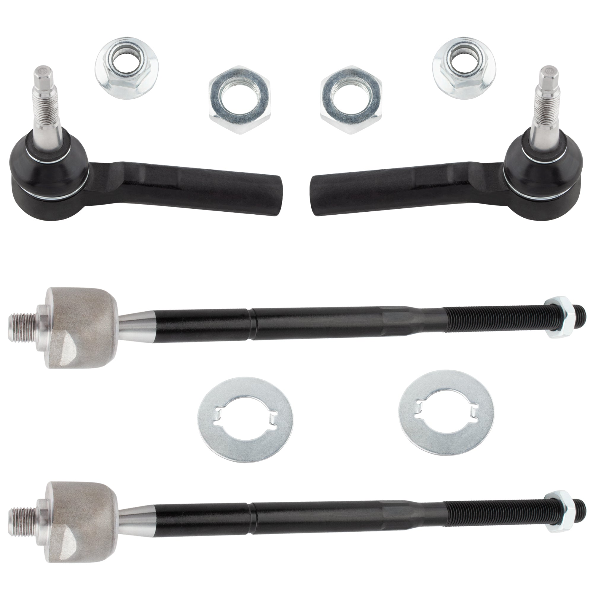 BOXI 4pcs Front Inner & Outer Tie Rod Ends for Dodge Caliber 2007 2008 2009 2010 2011 2012