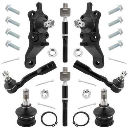 BOXI 8pc Front Upper Lower Ball Joint Inner Outer Tie Rod Ends Fit for Toyota Sequoia 2001-2002