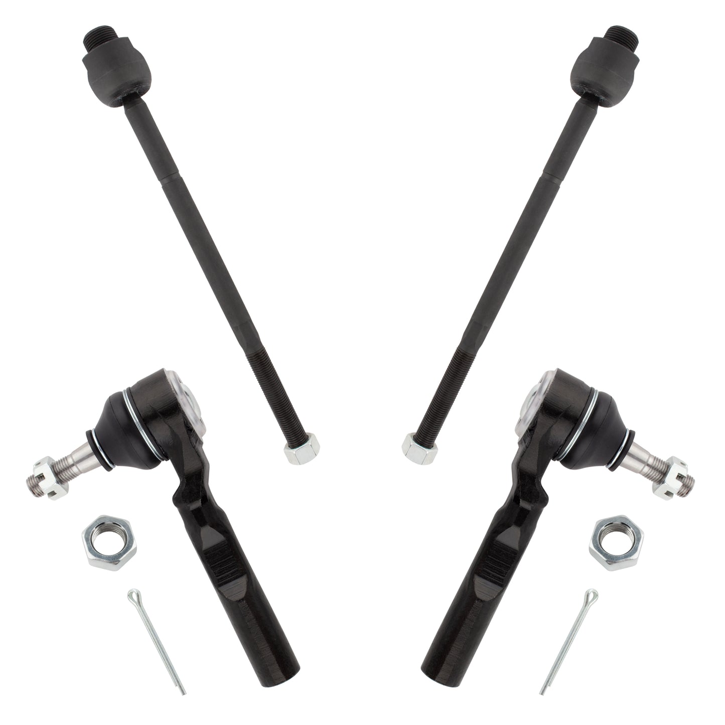 BOXI 4pcs Front Inner&Outer Tie Rods for Chevrolet Silverado 1500 1999 2000 2001 2002 2003 2004