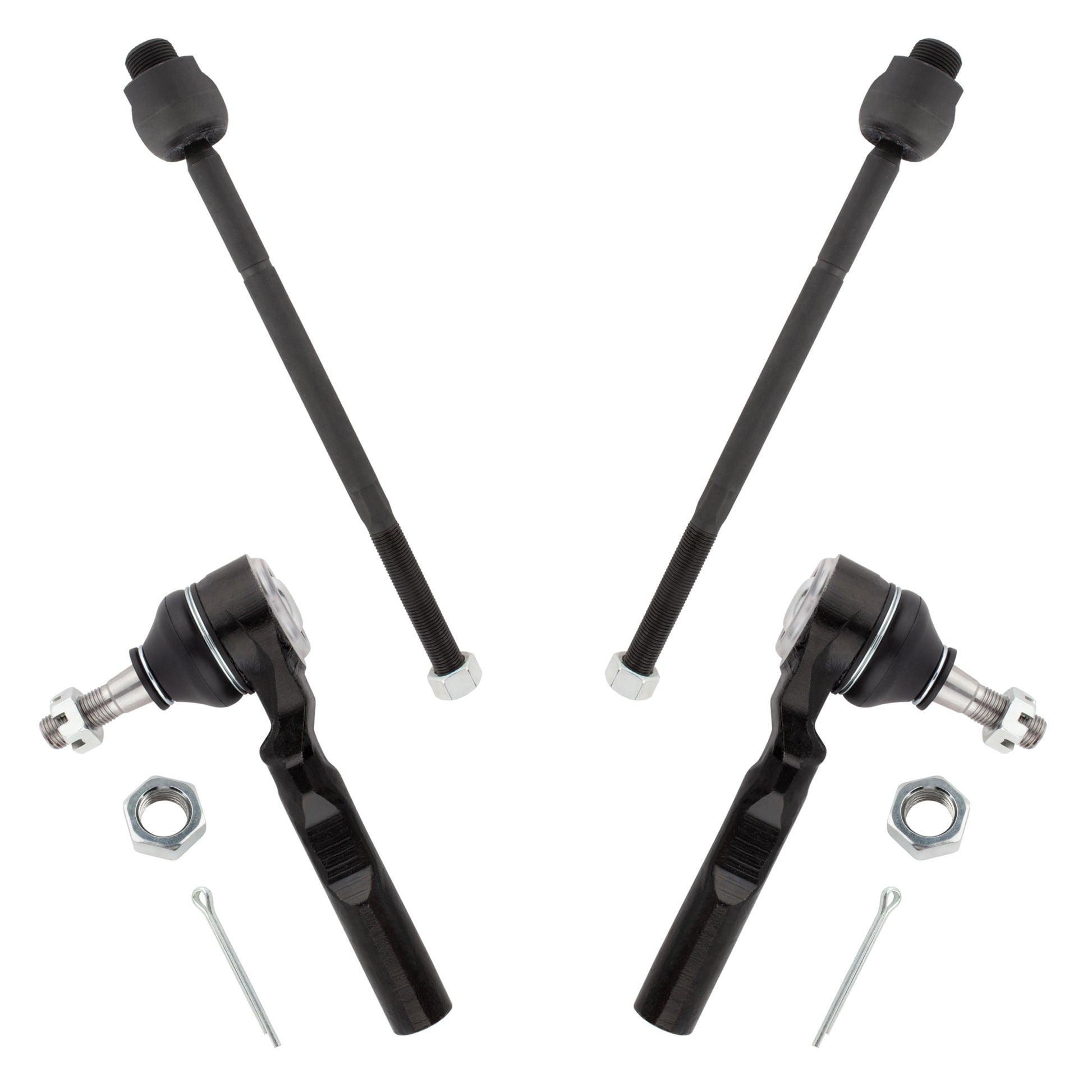 BOXI 4pcs Front Inner&Outer Tie Rods for Chevrolet Silverado 1500 1999 2000 2001 2002 2003 2004