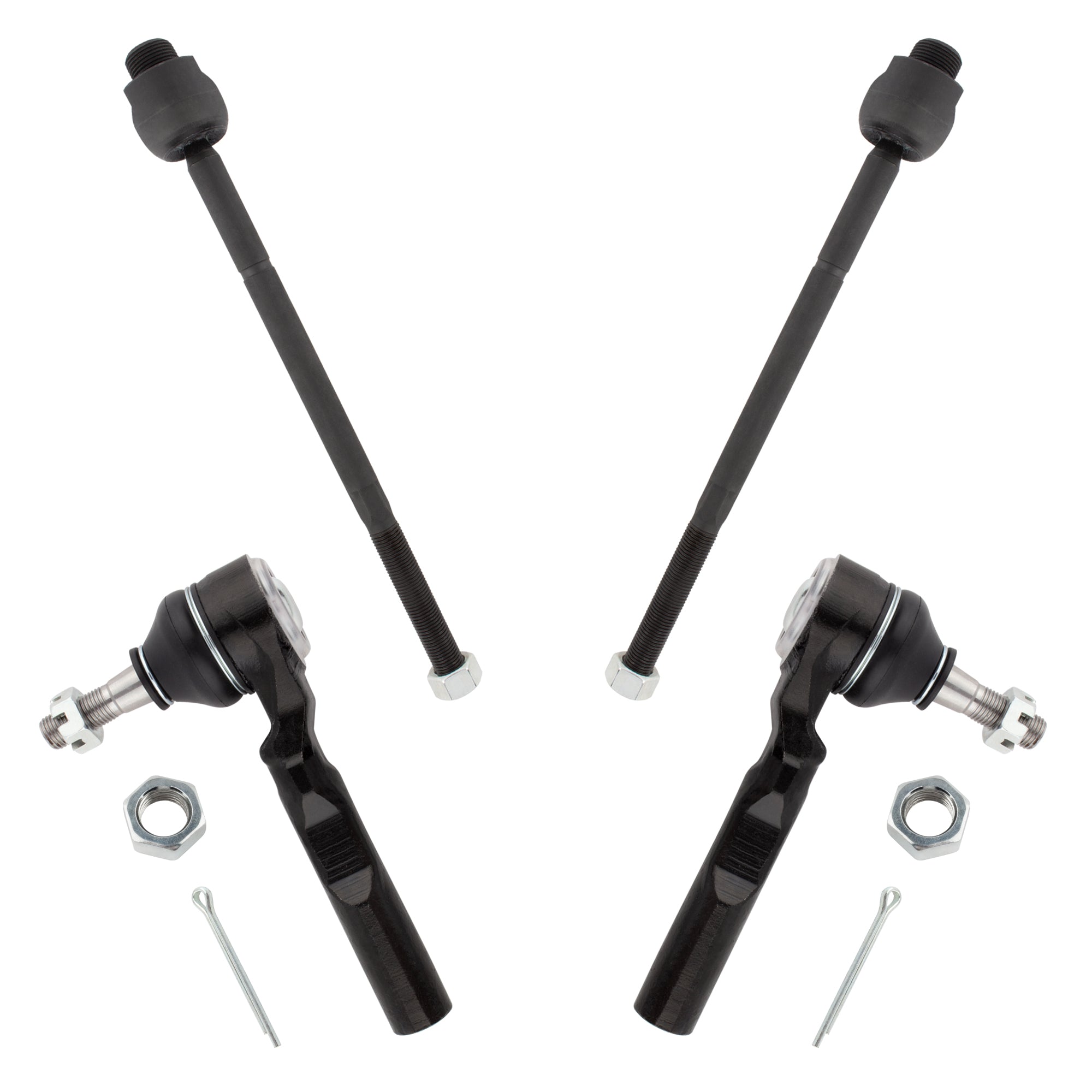 BOXI 4pcs Front Inner&Outer Tie Rods for Chevrolet Silverado 1500 1999 2000 2001 2002 2003 2004