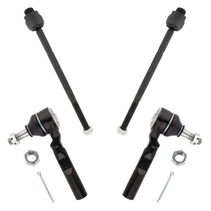 BOXI 4pcs Front Inner&Outer Tie Rods for Chevrolet Silverado 1500 1999 2000 2001 2002 2003 2004