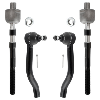 BOXI 4pcs Front Inner & Outer Tie Rod Ends Replacement for Nissan Altima 2007 2008 2009 2010 2011