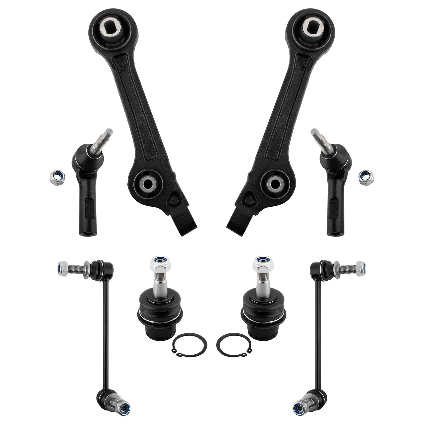 BOXI 8pcs Front Rearward Lower Control Arms w