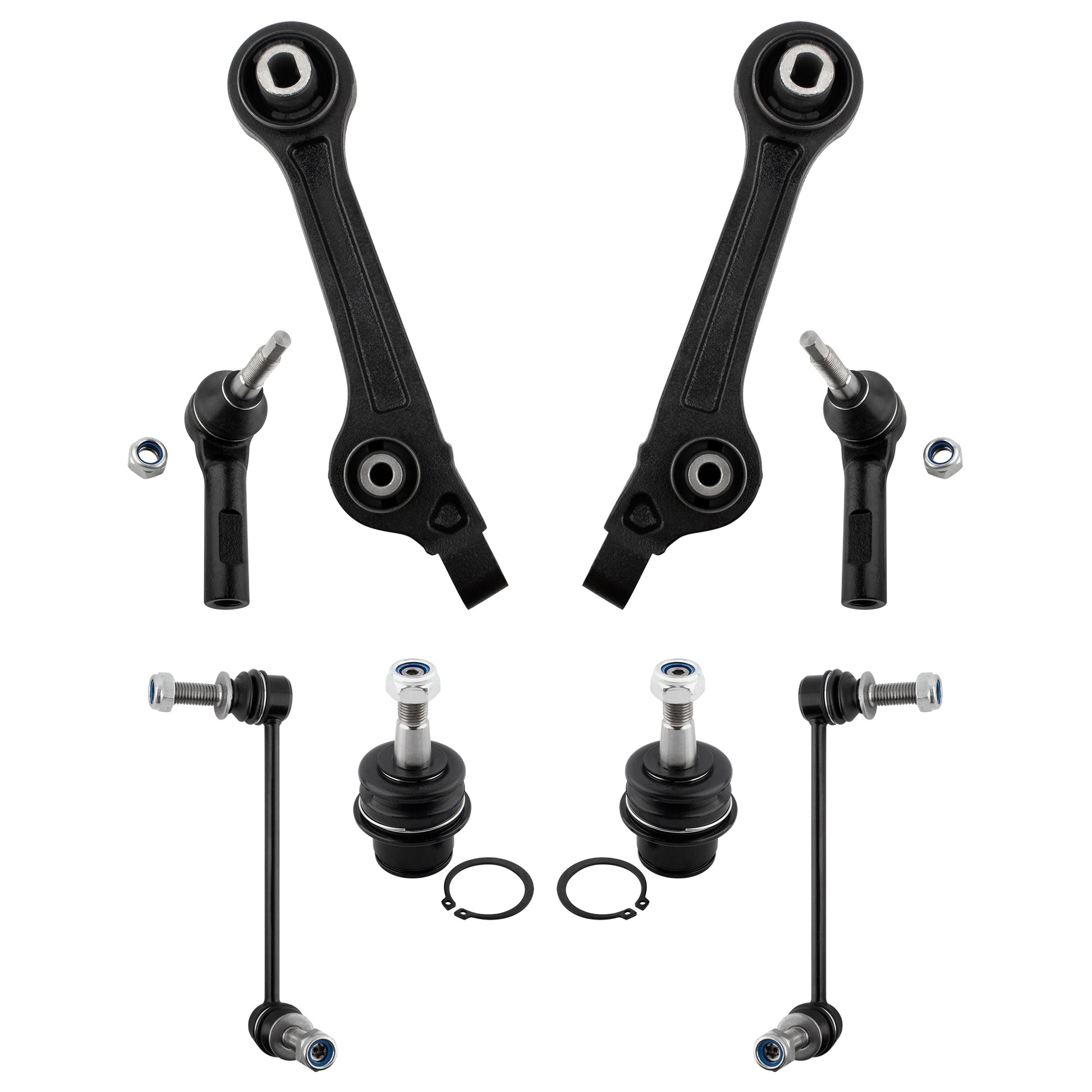BOXI 8pcs Front Rearward Lower Control Arms w