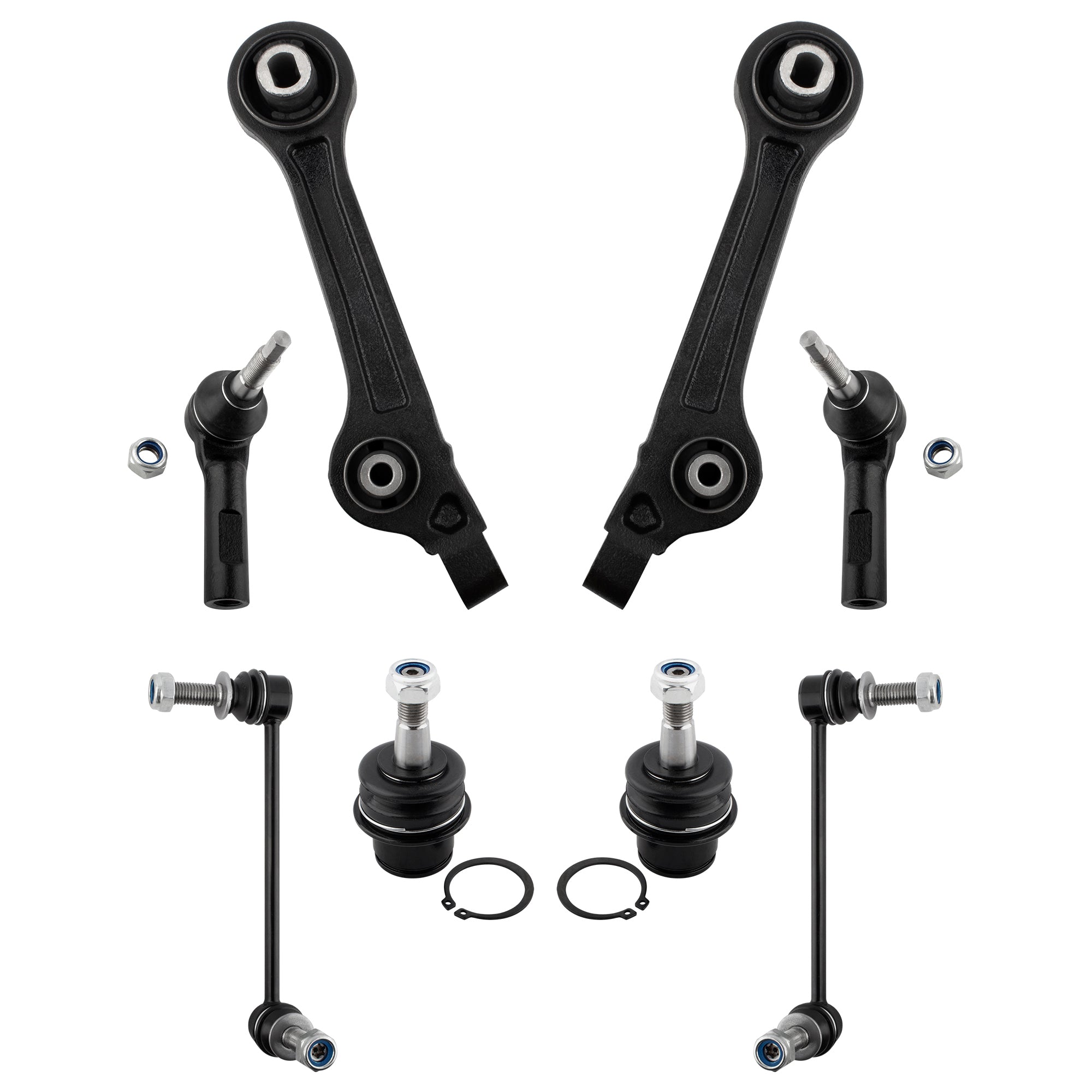 BOXI 8pcs Front Rearward Lower Control Arms w