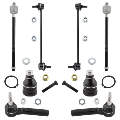 BOXI 8pcs Front Lower Ball Joints Sway Bars Tie Rods Kit for Dodge Caliber 2009 2010 2011 2012