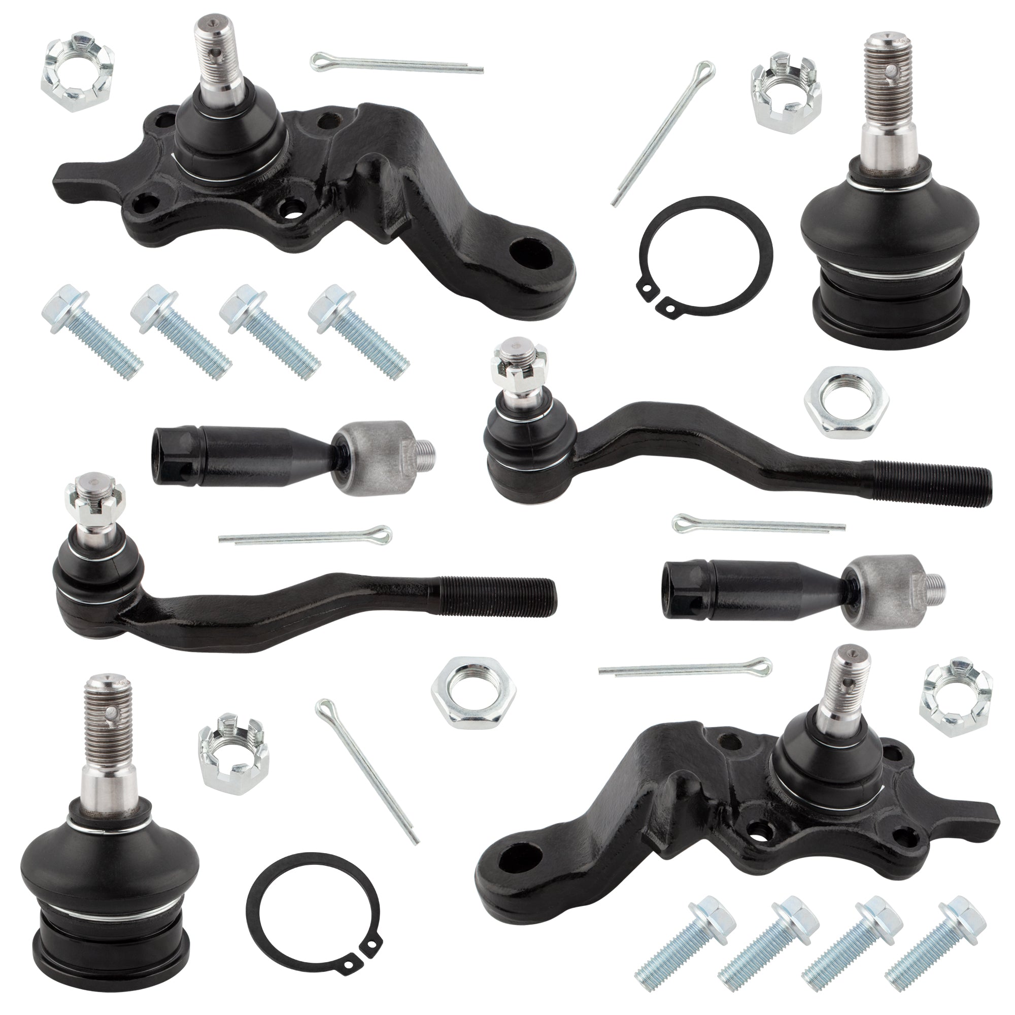 BOXI 8pcs Front Tie Rods+Ball Joints for Toyota Tacoma 1995 1996 1997 1998 1999 2000 2001 2002 2003
