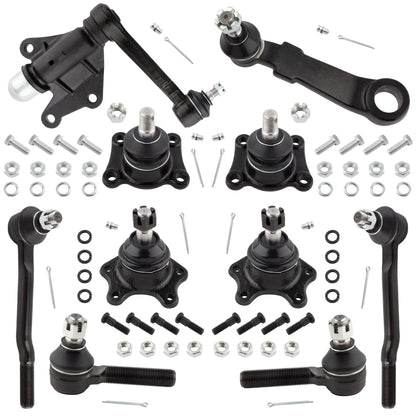 BOXI 10pcs Front Idler Arm Pitman Arm Ball Joints Tie Rod Ends for Toyota 4Runner 1989-1995