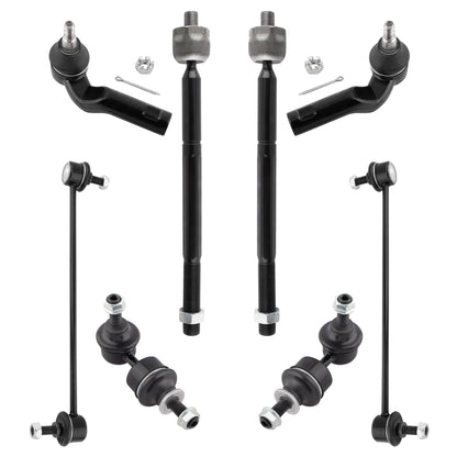 BOXI 8pcs Front and Rear Sway Bars&Tie Rod for Mazda 3 2004-2009